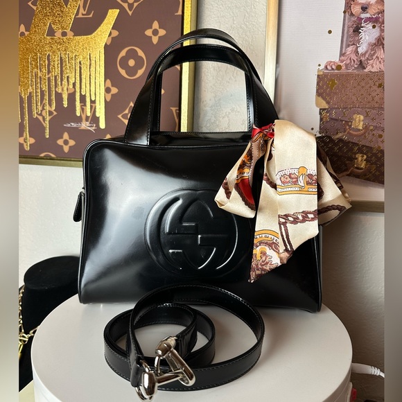 🔥Authentic GUCCI Patent Leather Crossbody Bag /Hand Bag/Shoulder Bag - Picture 1 of 13